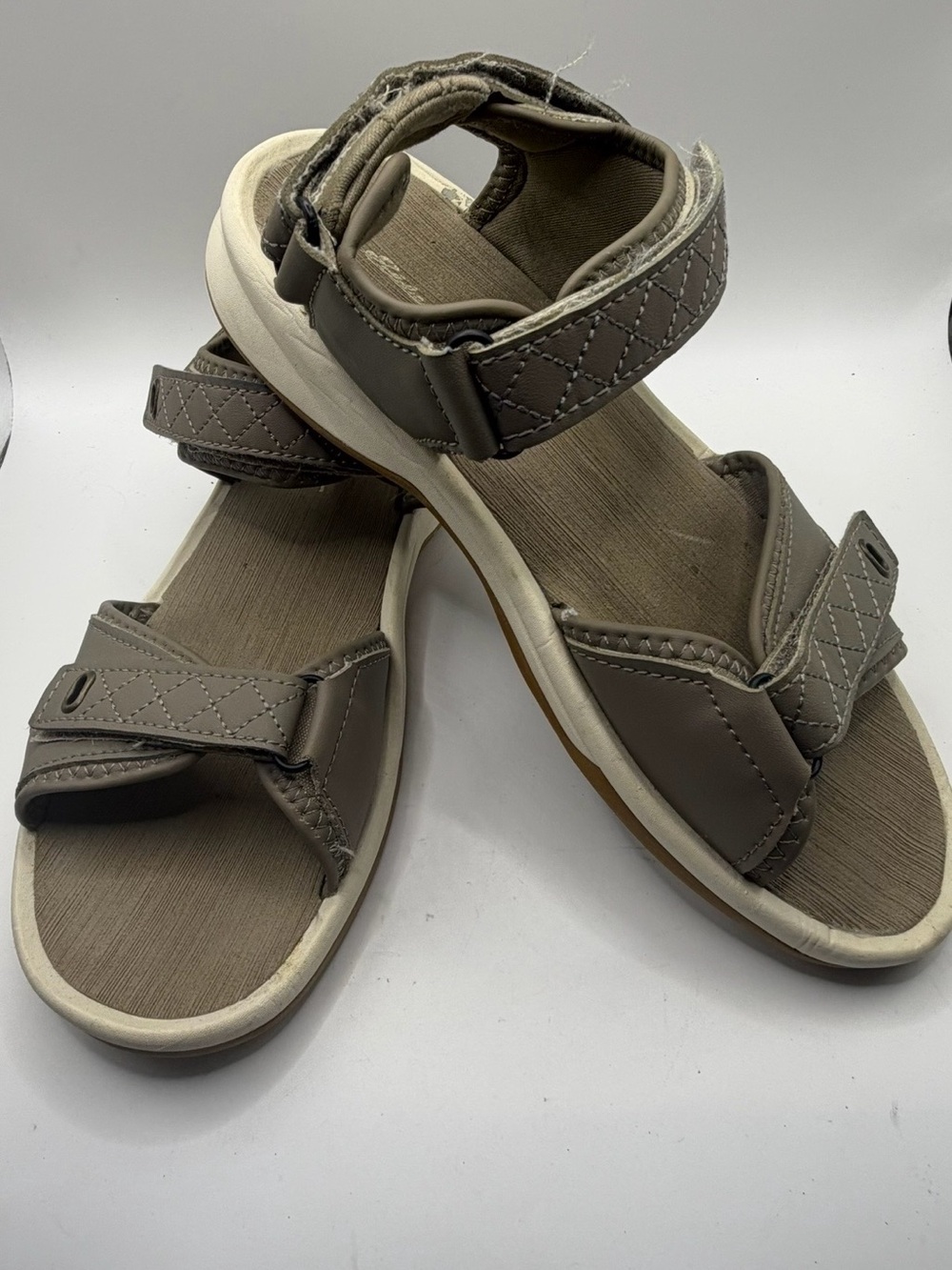 NWOT Women’s Eddie Bauer Rosecliff Gray Hook & Loop Slingback Sports Sandals